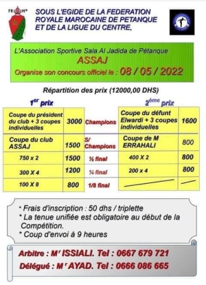 Concours officiel club ASSAJ le 08/05/2022