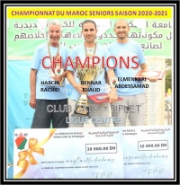 Le club CATP Champion du Maroc Seniors 2020-2021