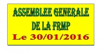 Assemblee Generale de la FRMP le 30/01/2016 à 09H30 au Complexe Sportif Prince My Abdallah à Rabat
